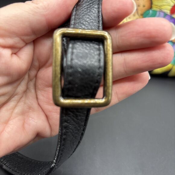 Anuschka Leather Hand Painted Dragonflies & Sunflowers Handbag - Picture 2 of 16